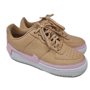 Nike, *rare* Women's Air Force One Jester XX Tan and Pink Sneakers, Size 9